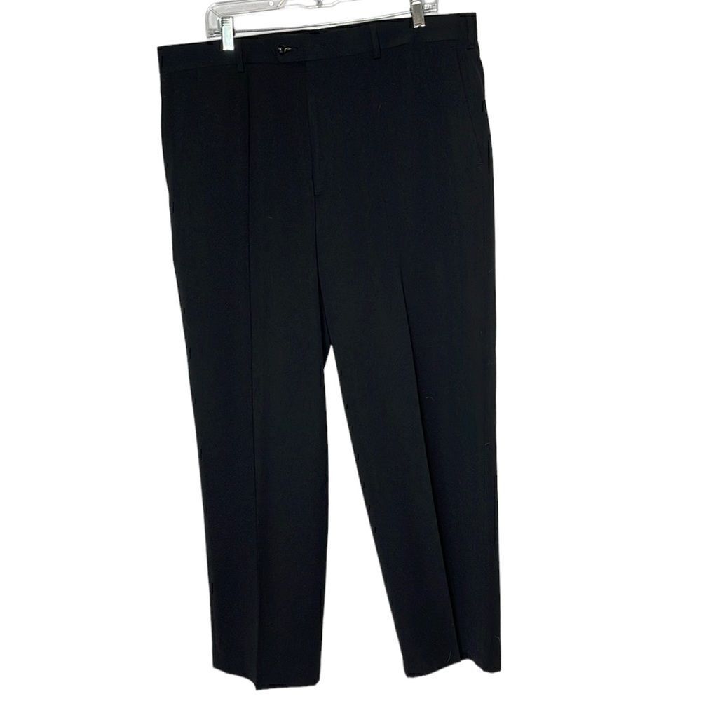 Brandini Black Flat Front Dress Pants. Size 38X30.